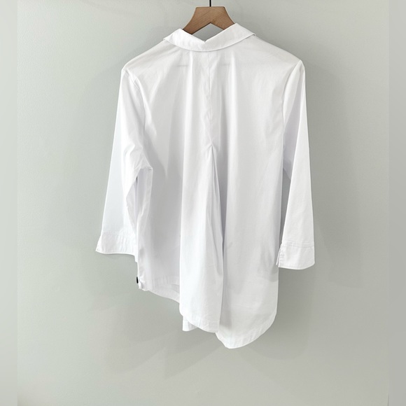 Habitat Asymmetric Hem Button Front Tunic White Size Large - Picture 6 of 6